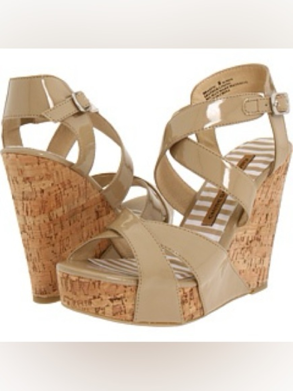 Chinese Laundry Nude Patent Wedge Sandal